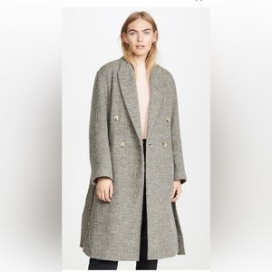 Vince pebble-textured wool coat